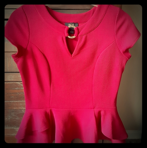 BCX Tops - Sold!!!BCX Burgundy Peplum Top